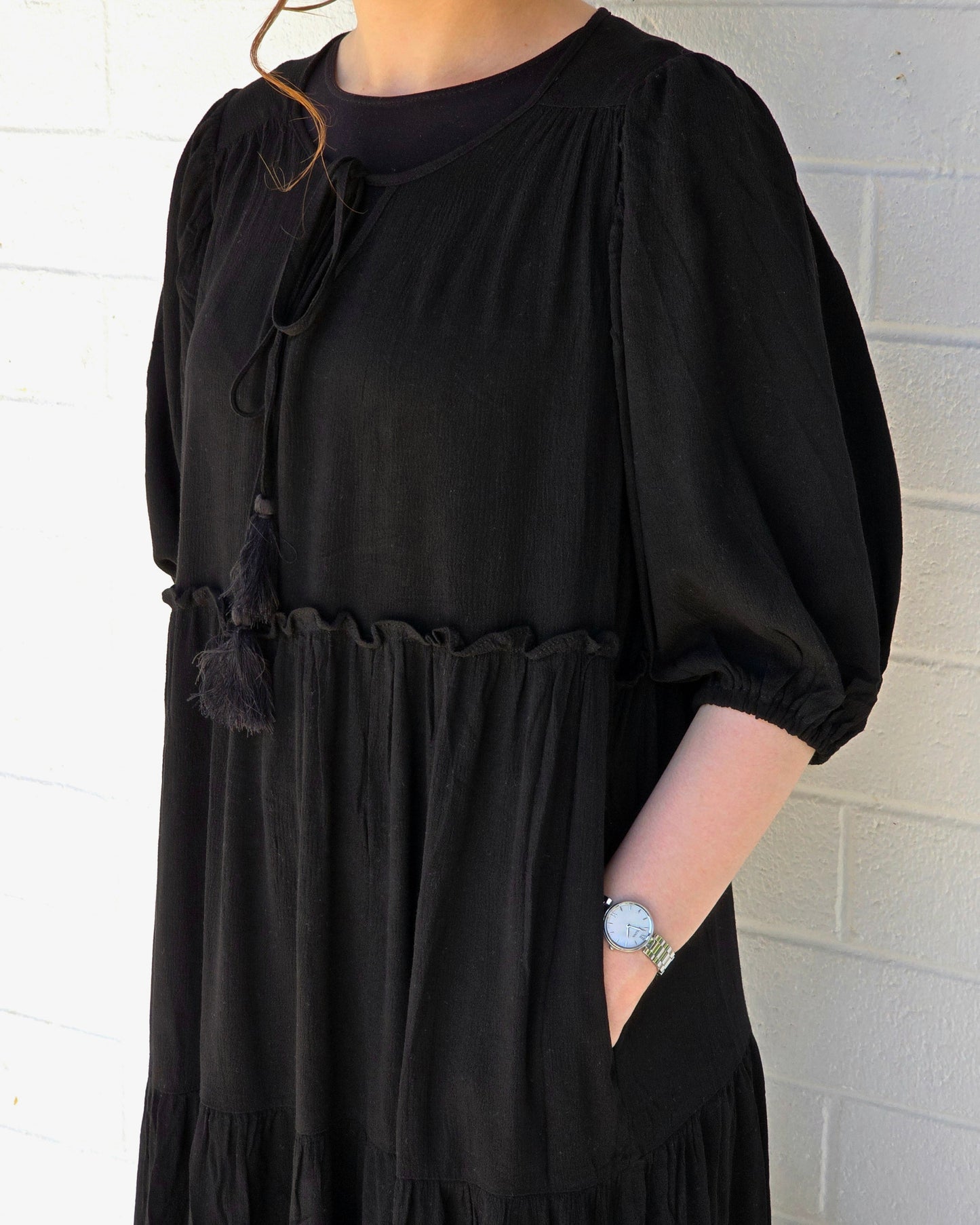 Vintage Elegance Midi Dress