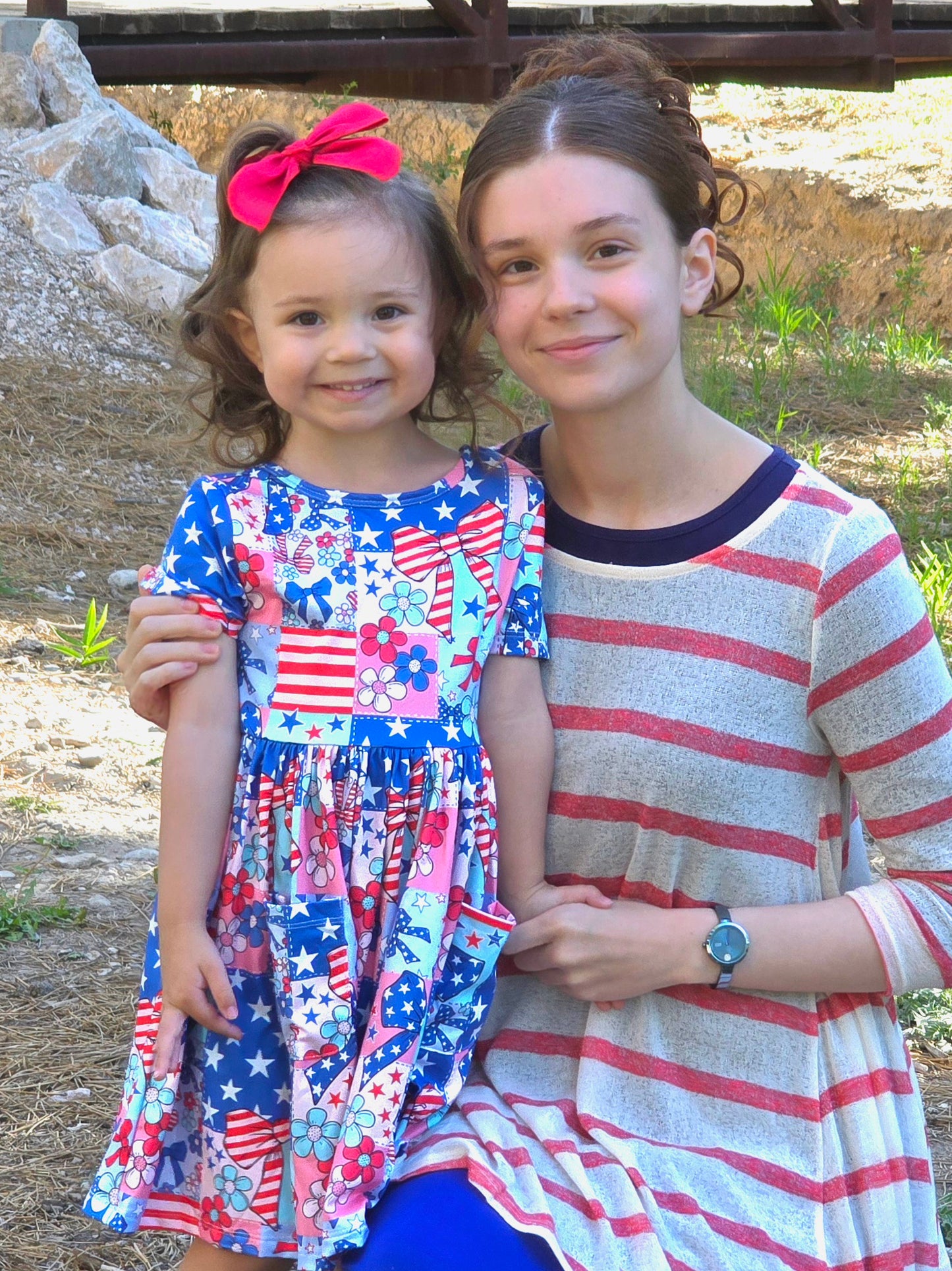 Patriotic Patchwork Twirl Dress