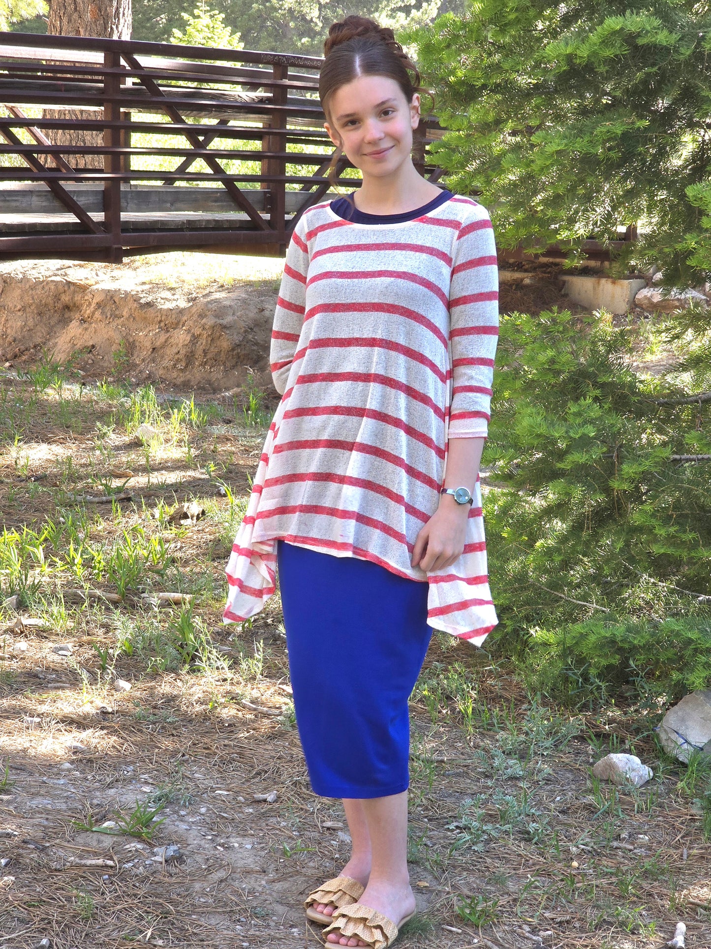 Vintage Red Striped Tunic