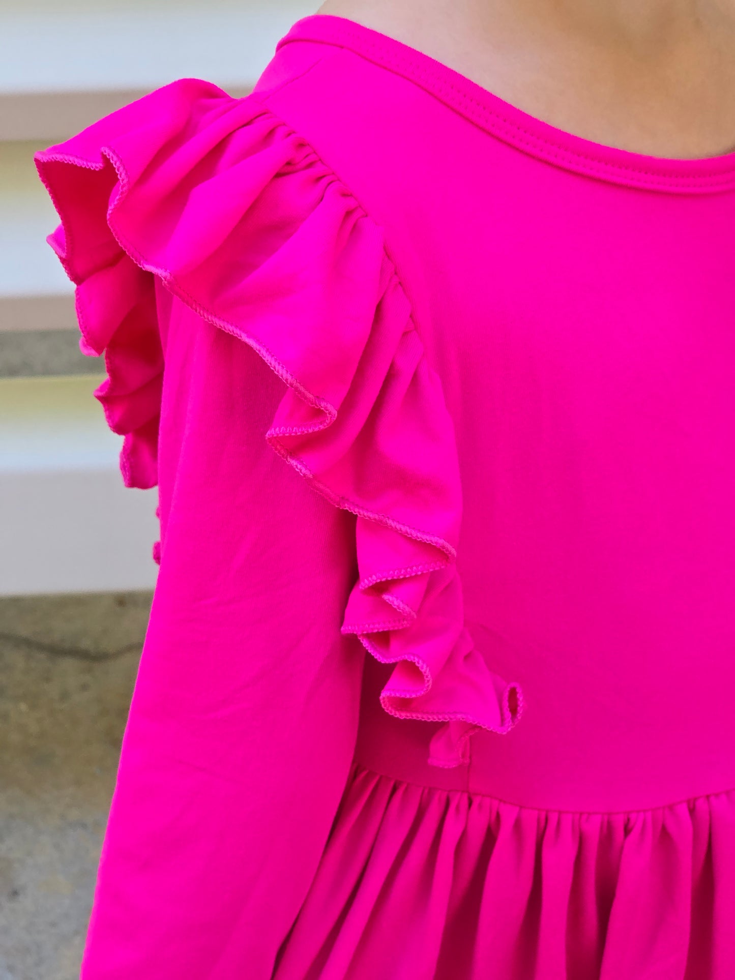 Neon Sugar Cookie Ruffle Twirl Dress