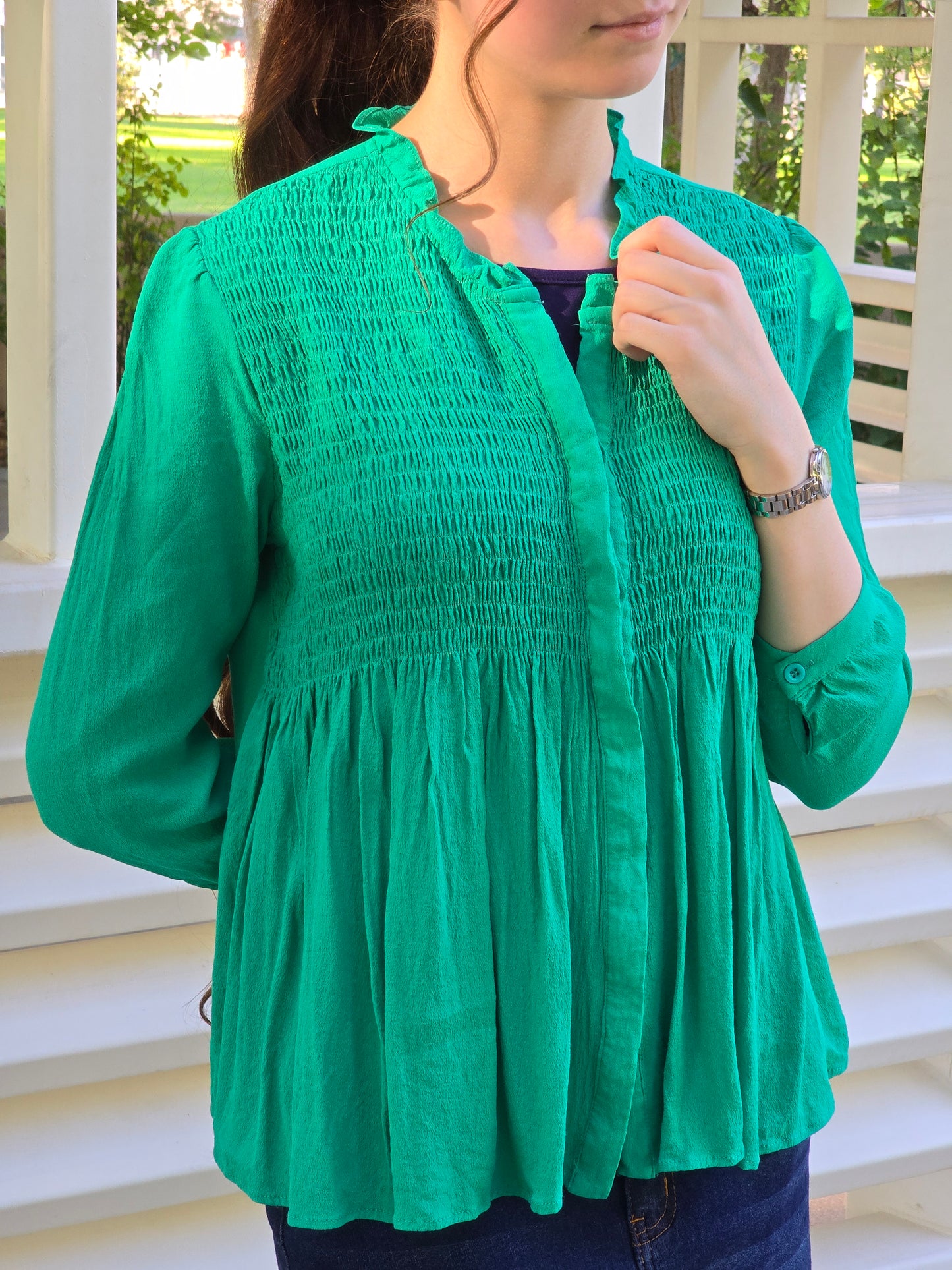 Smocked Babydoll Top