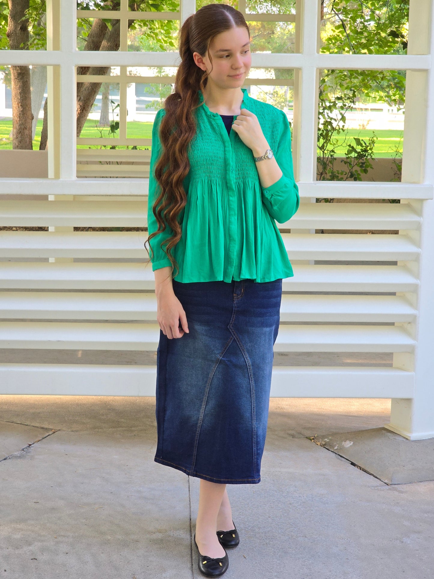 Smocked Babydoll Top
