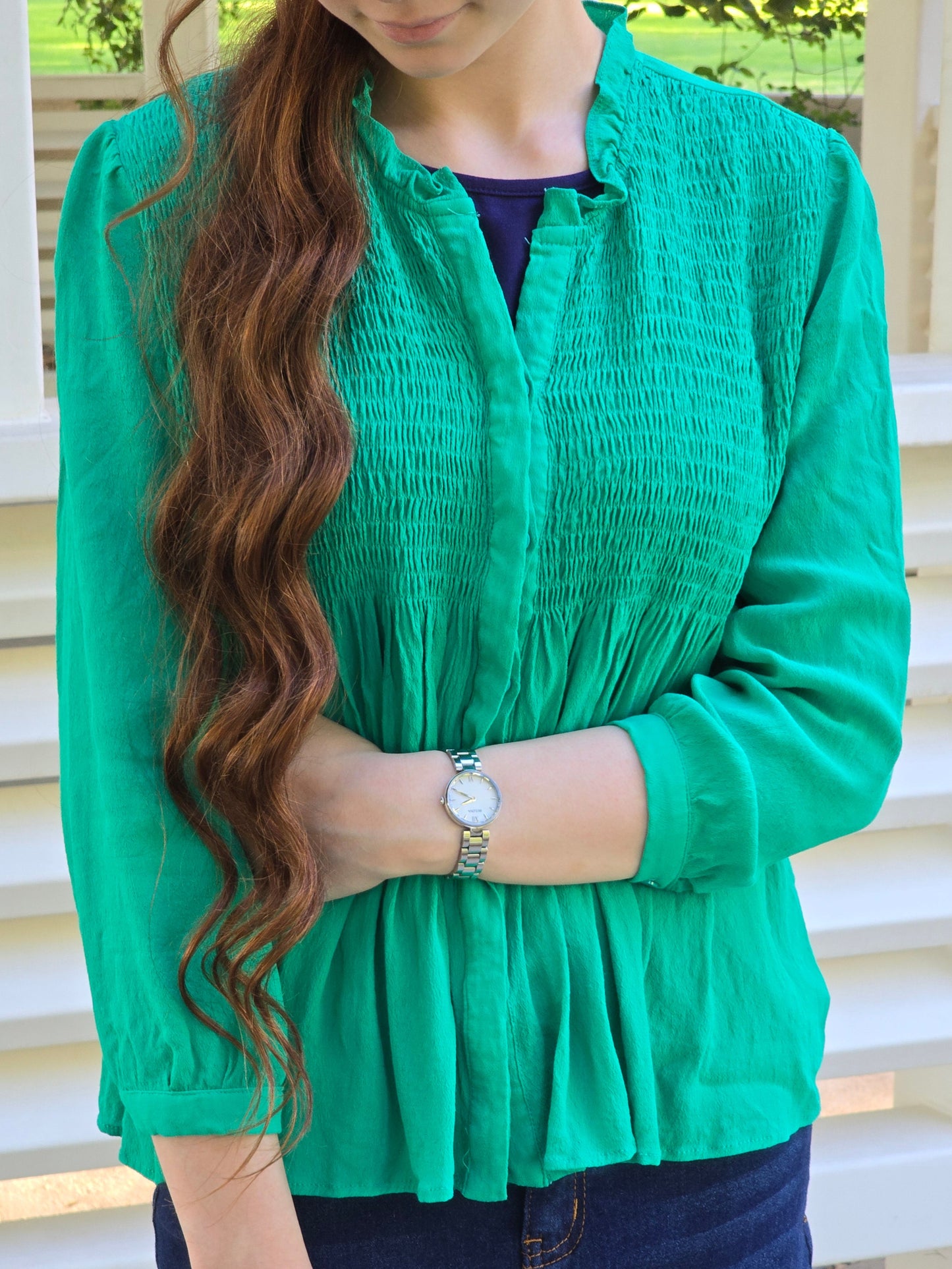 Smocked Babydoll Top