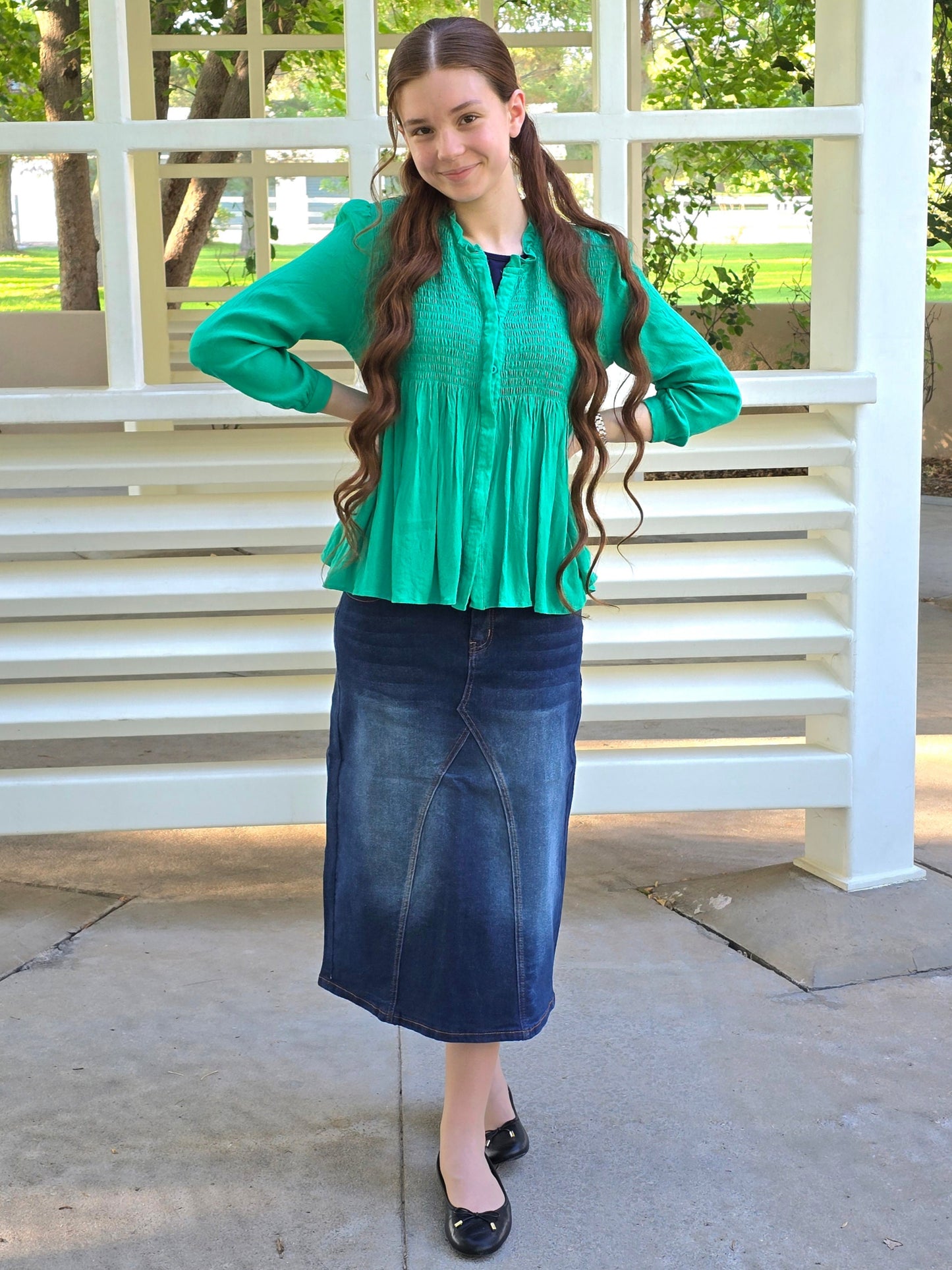 Smocked Babydoll Top