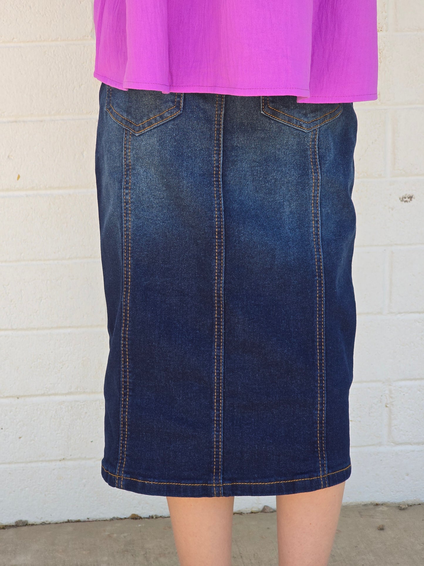 Girls Classic Denim Skirt