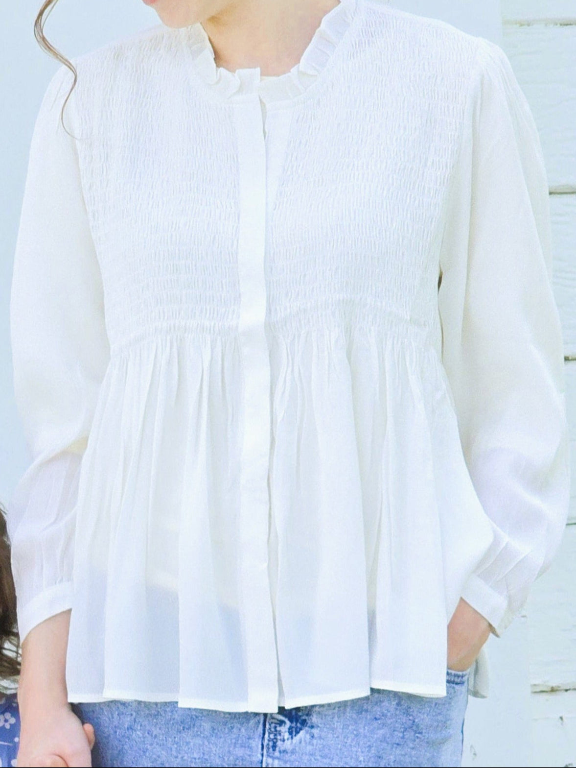 Smocked Babydoll Top