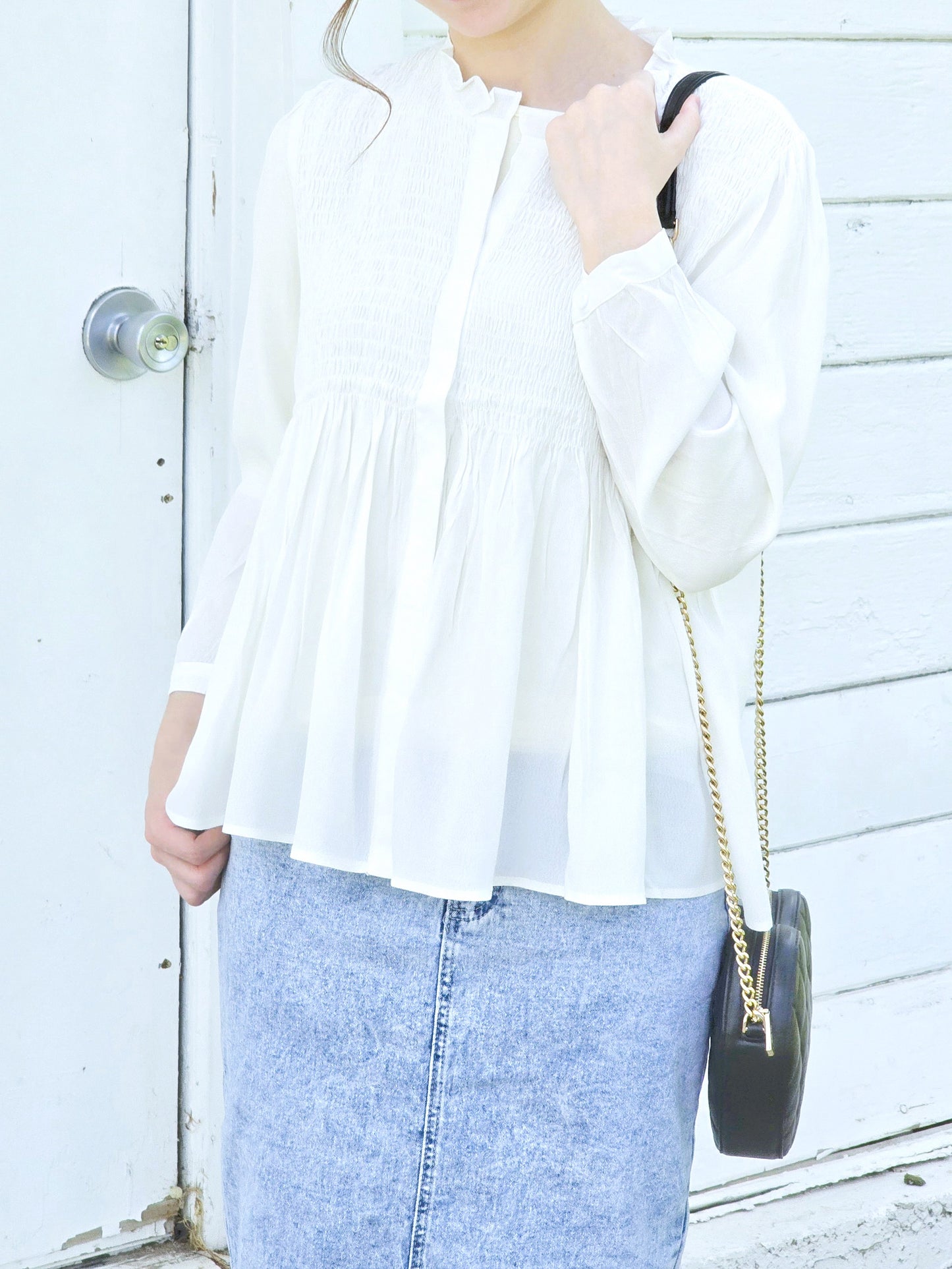 Smocked Babydoll Top