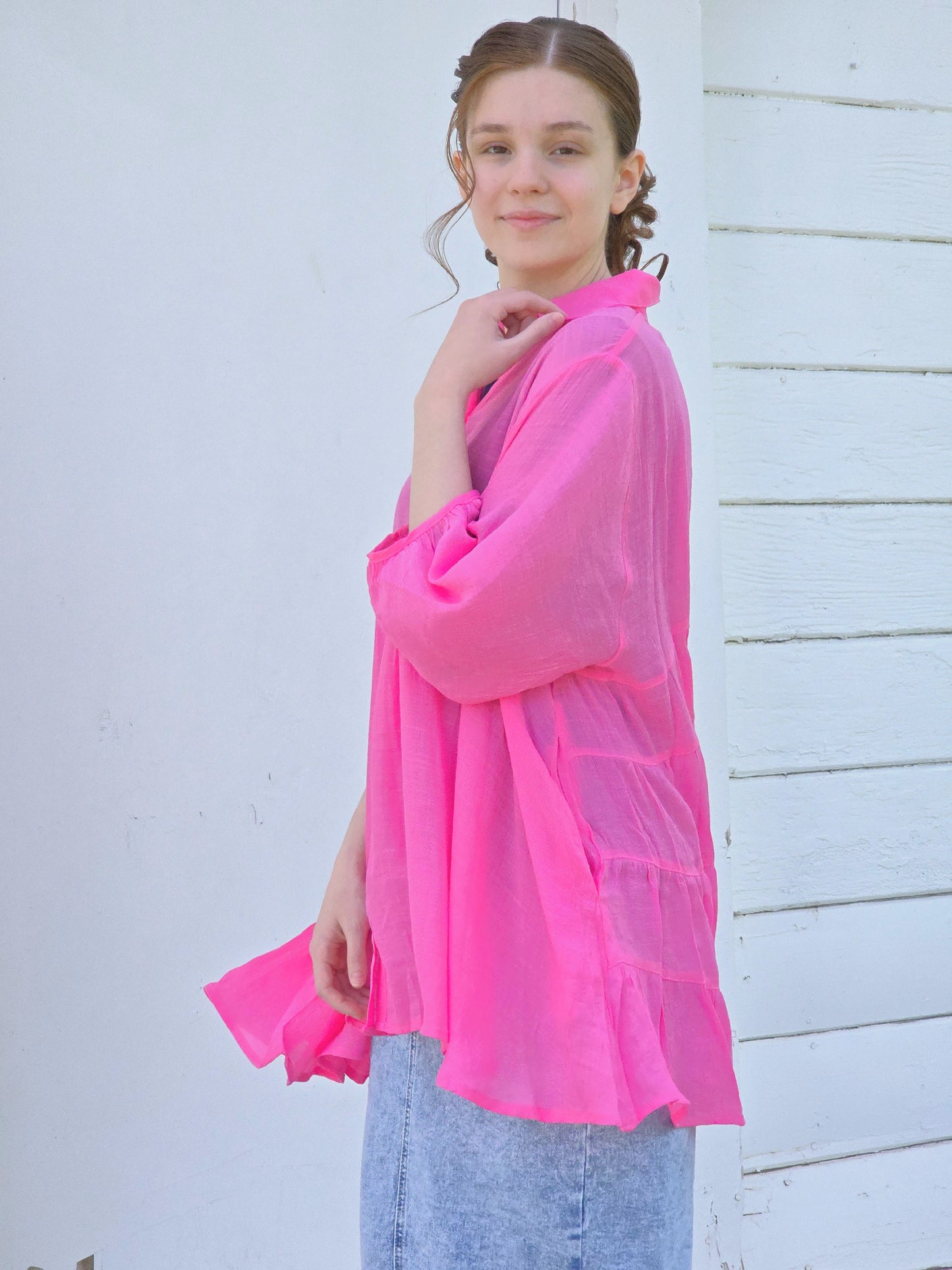 Darling Pink Hi-Low Tunic