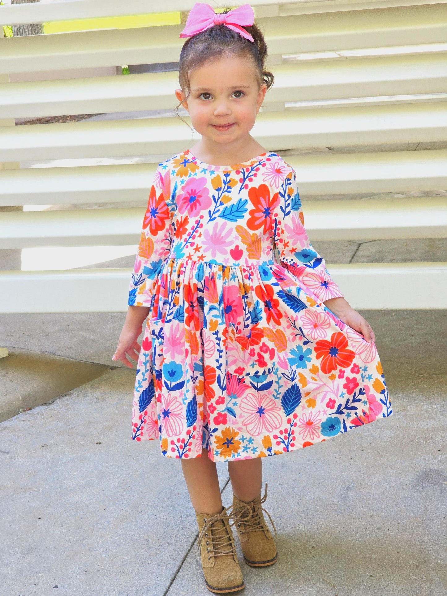Floral Autumn Glow Twirl Dress