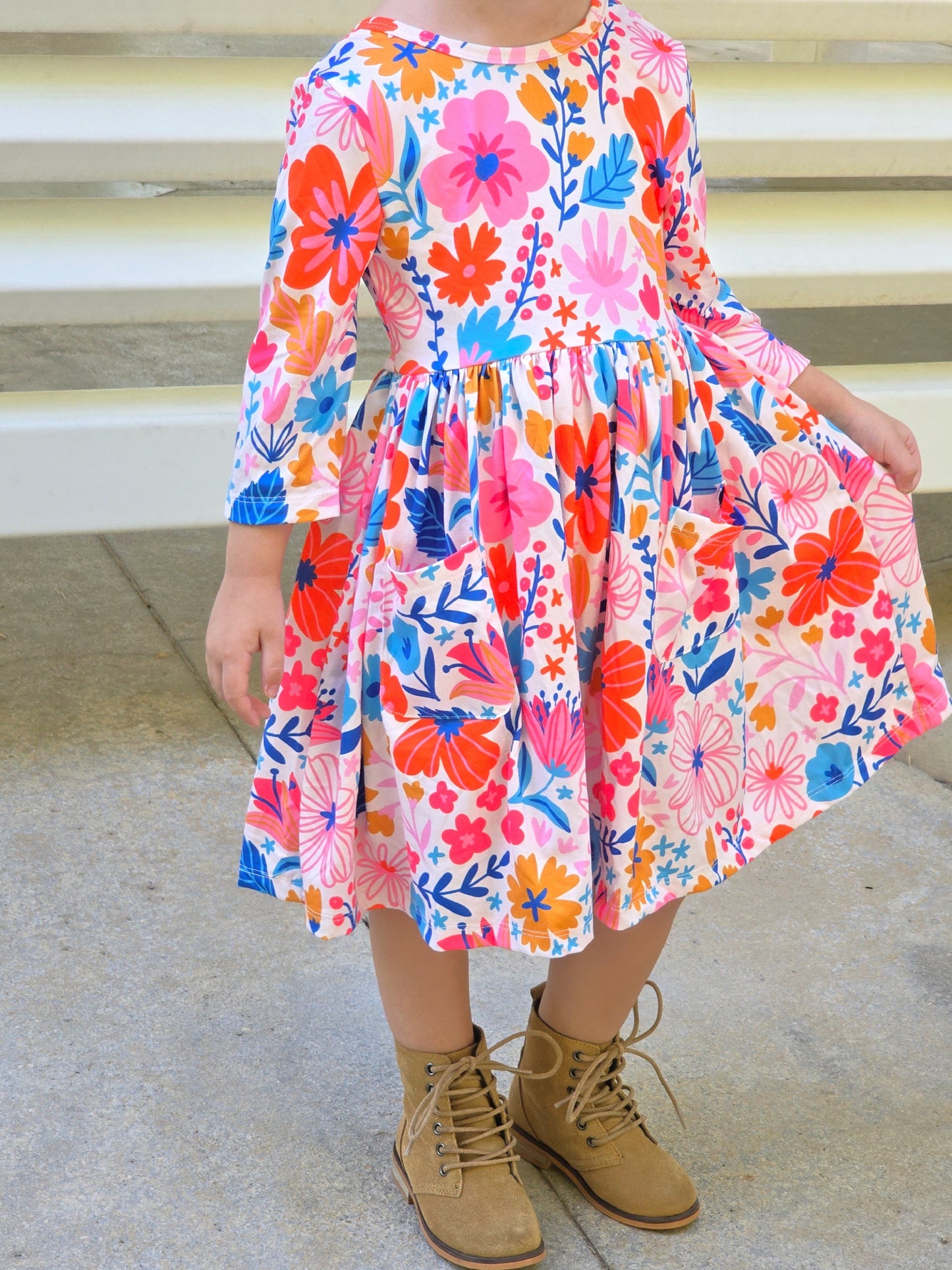 Floral Autumn Glow Twirl Dress