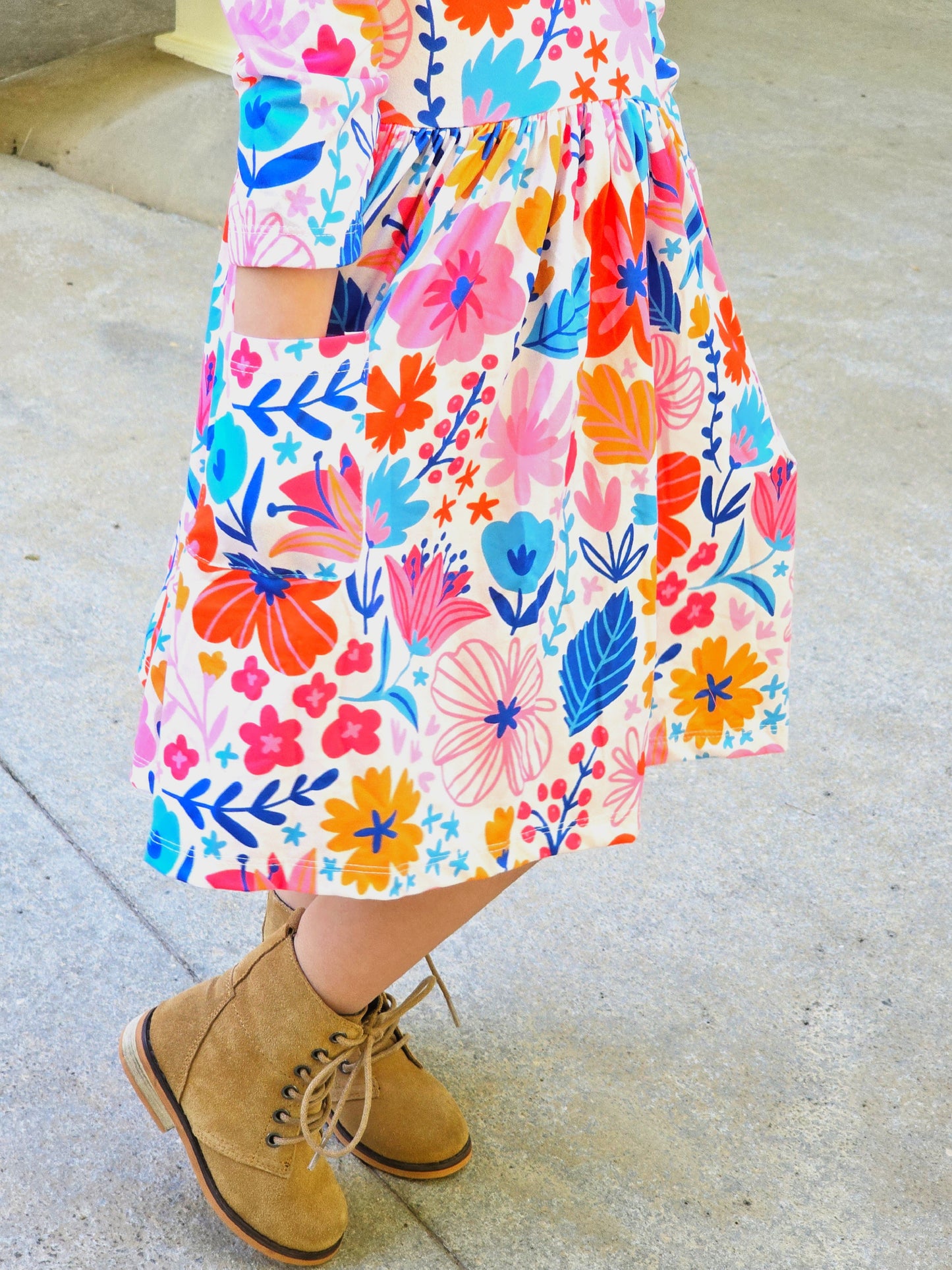 Floral Autumn Glow Twirl Dress