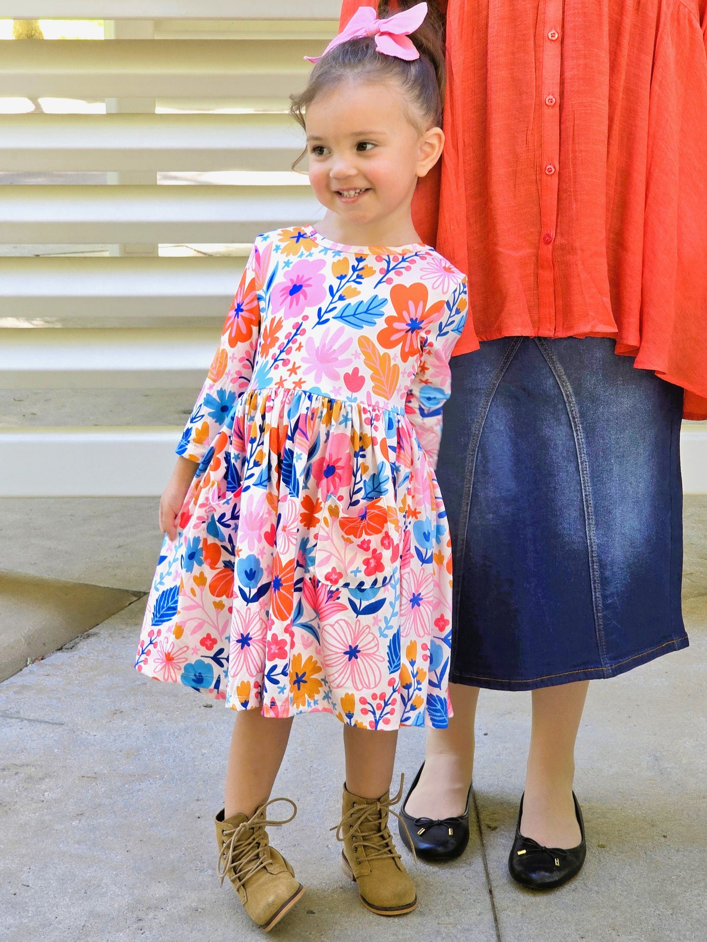 Floral Autumn Glow Twirl Dress