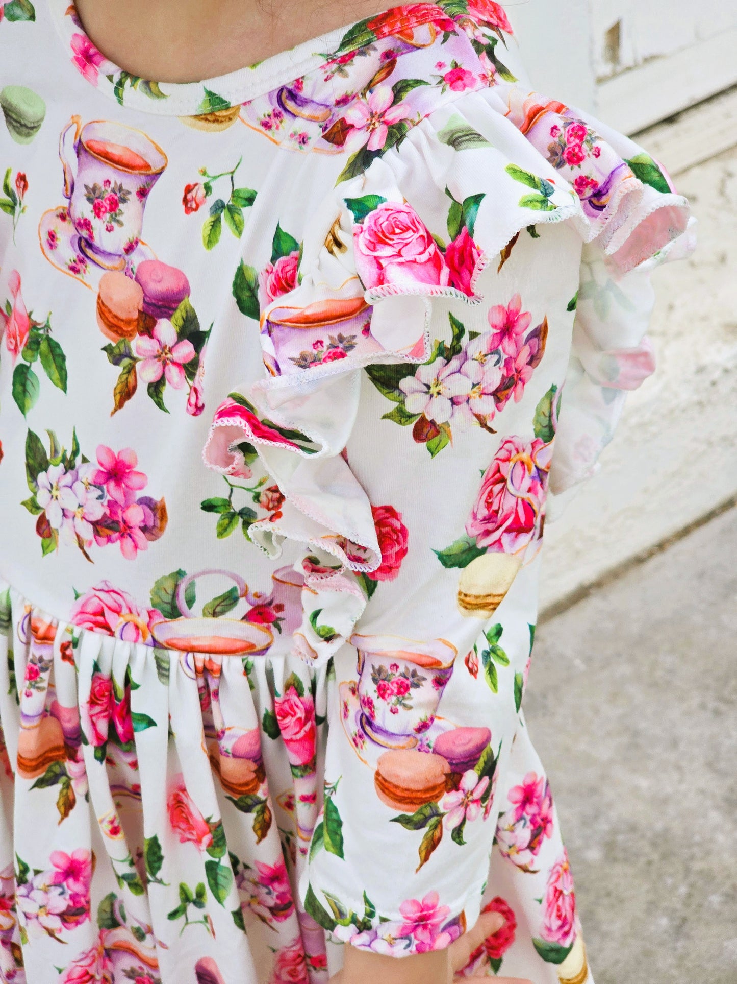 Garden Tea Party Ruffle Twirl Dress