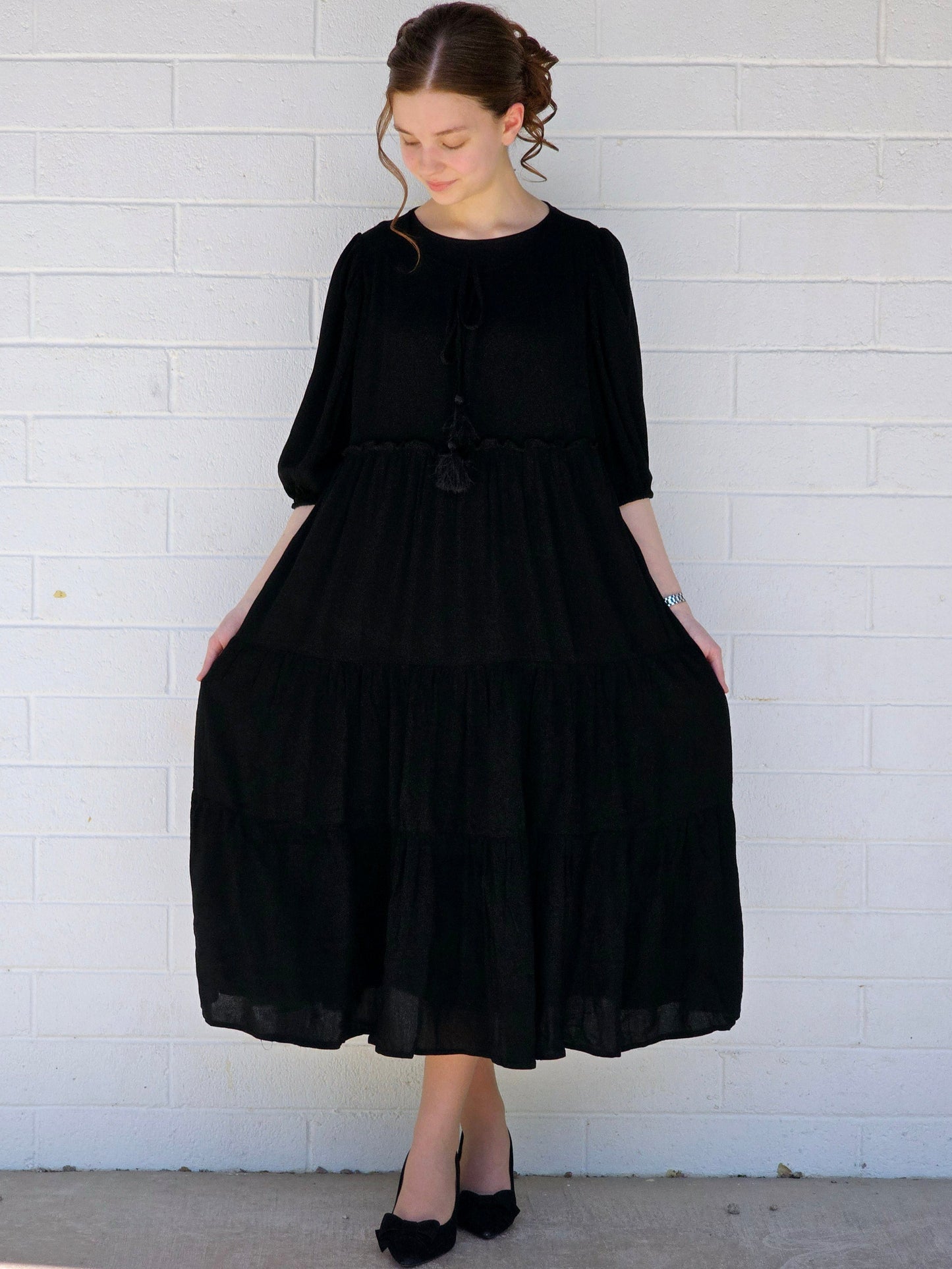 Vintage Elegance Midi Dress