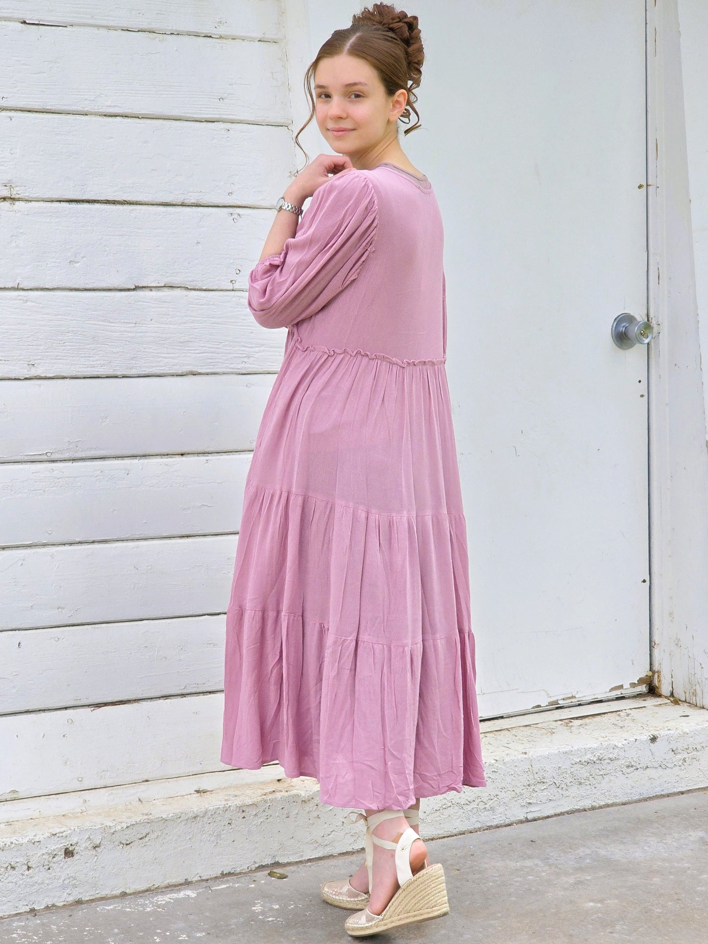 Vintage Elegance Midi Dress