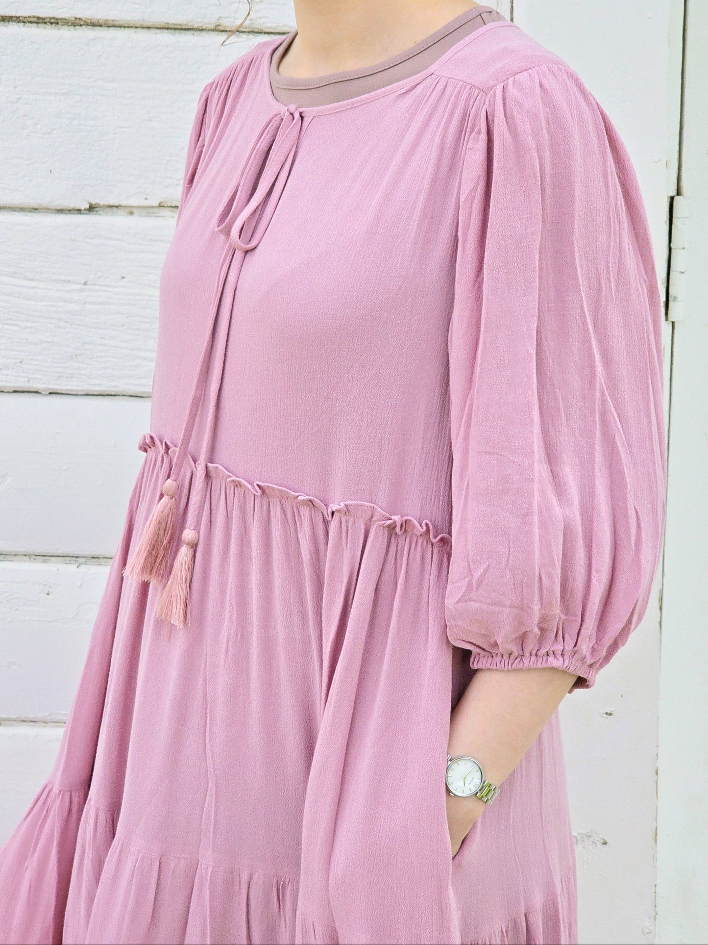 Vintage Elegance Midi Dress
