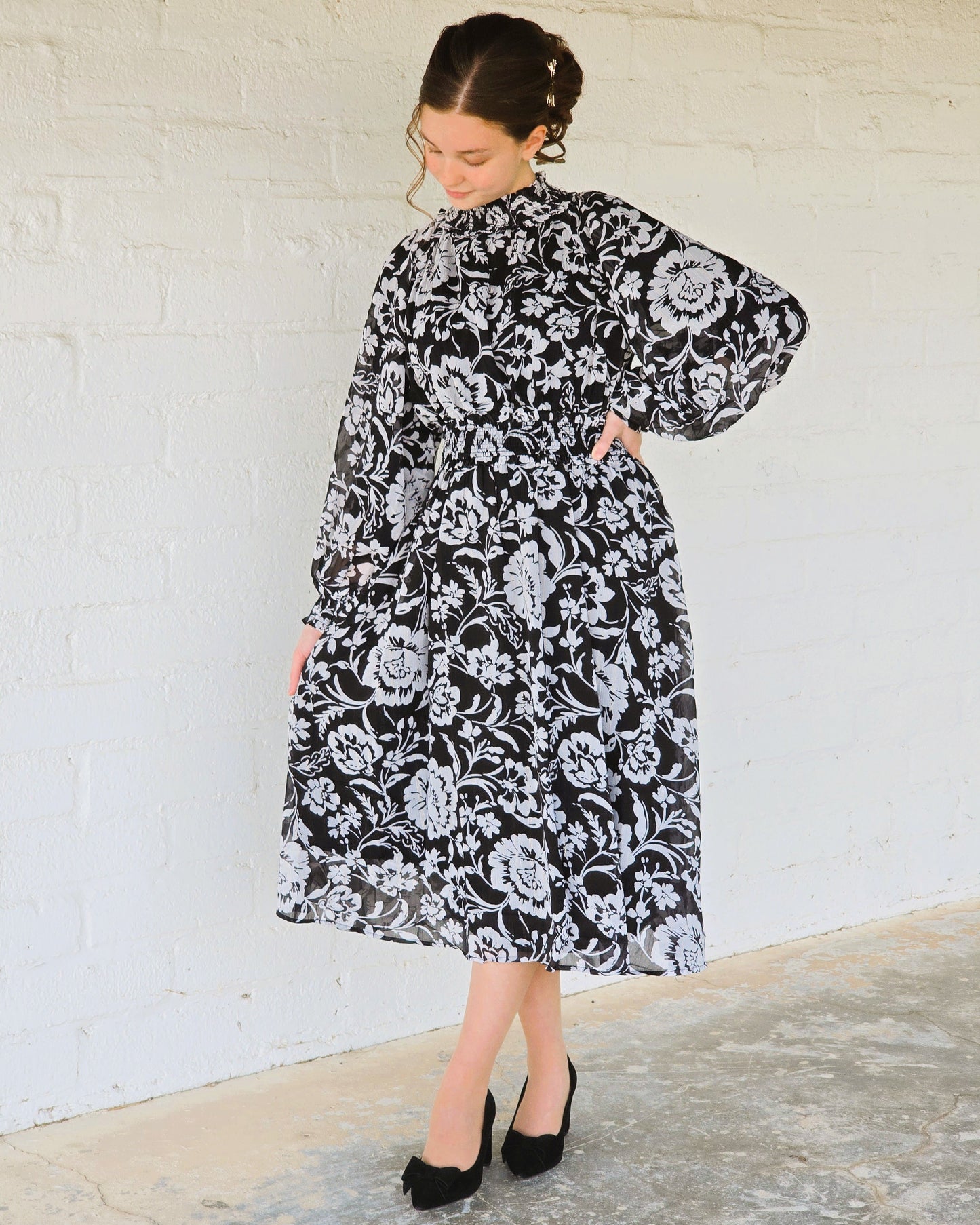 Classy Floral Midi Dress