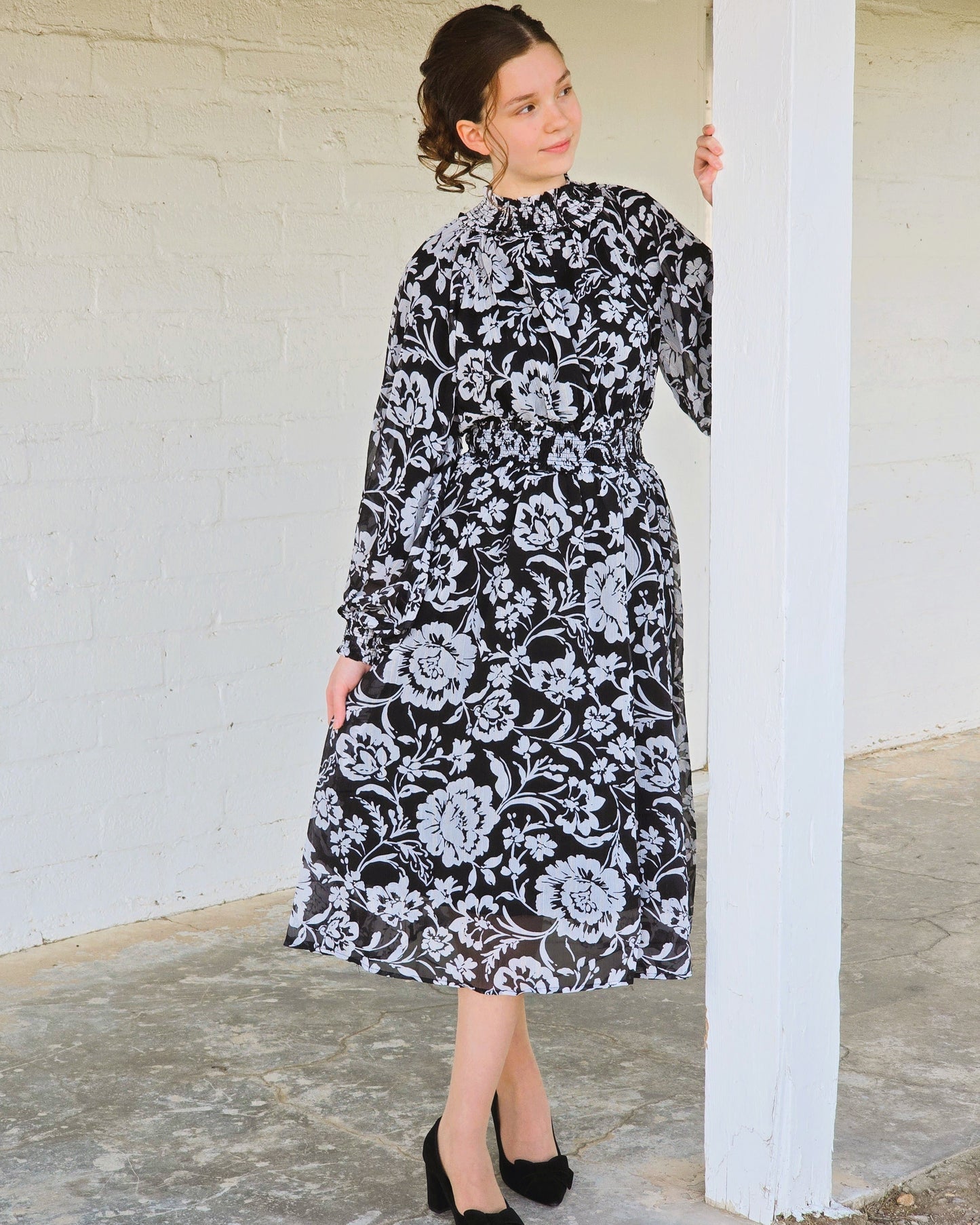 Classy Floral Midi Dress