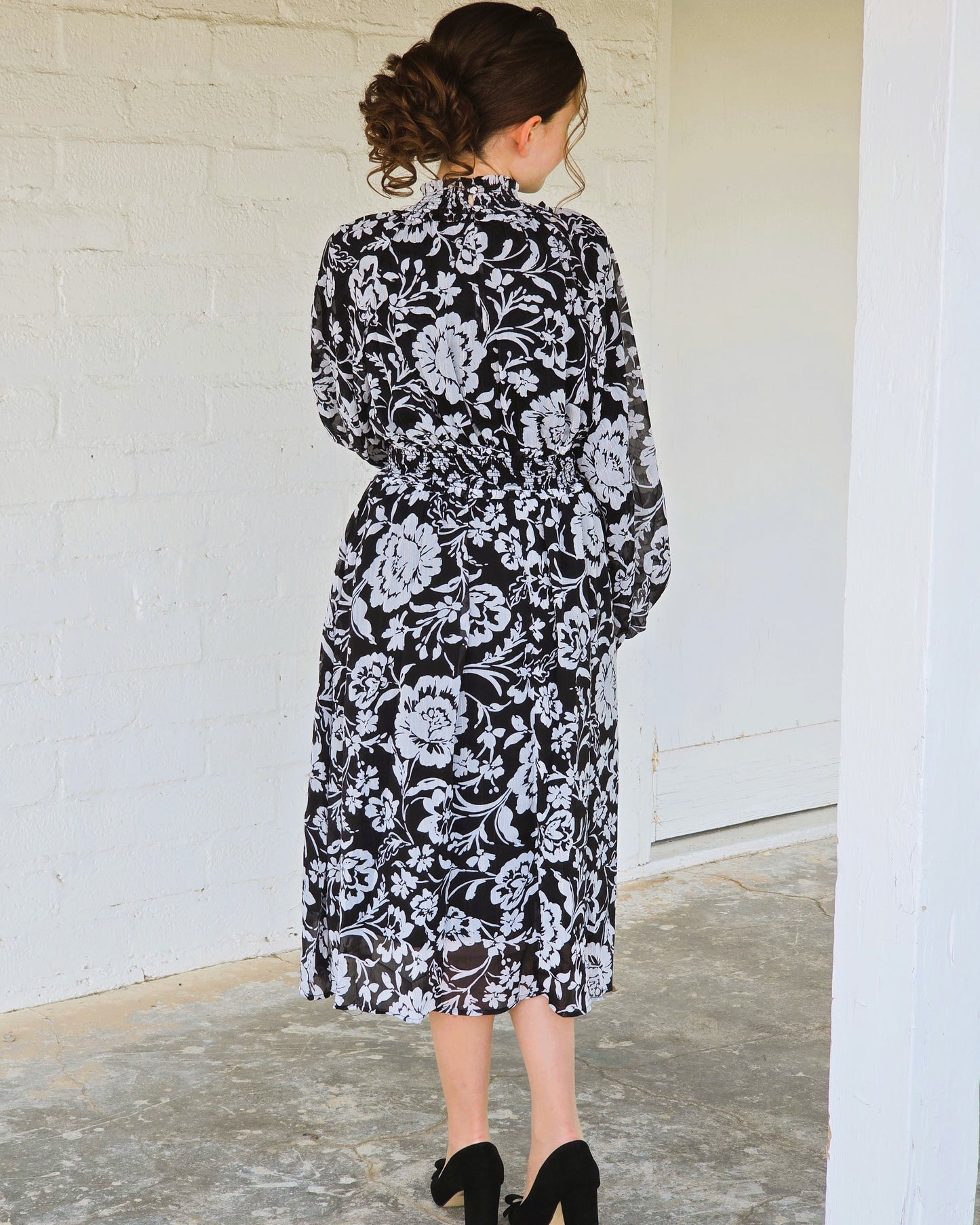 Classy Floral Midi Dress
