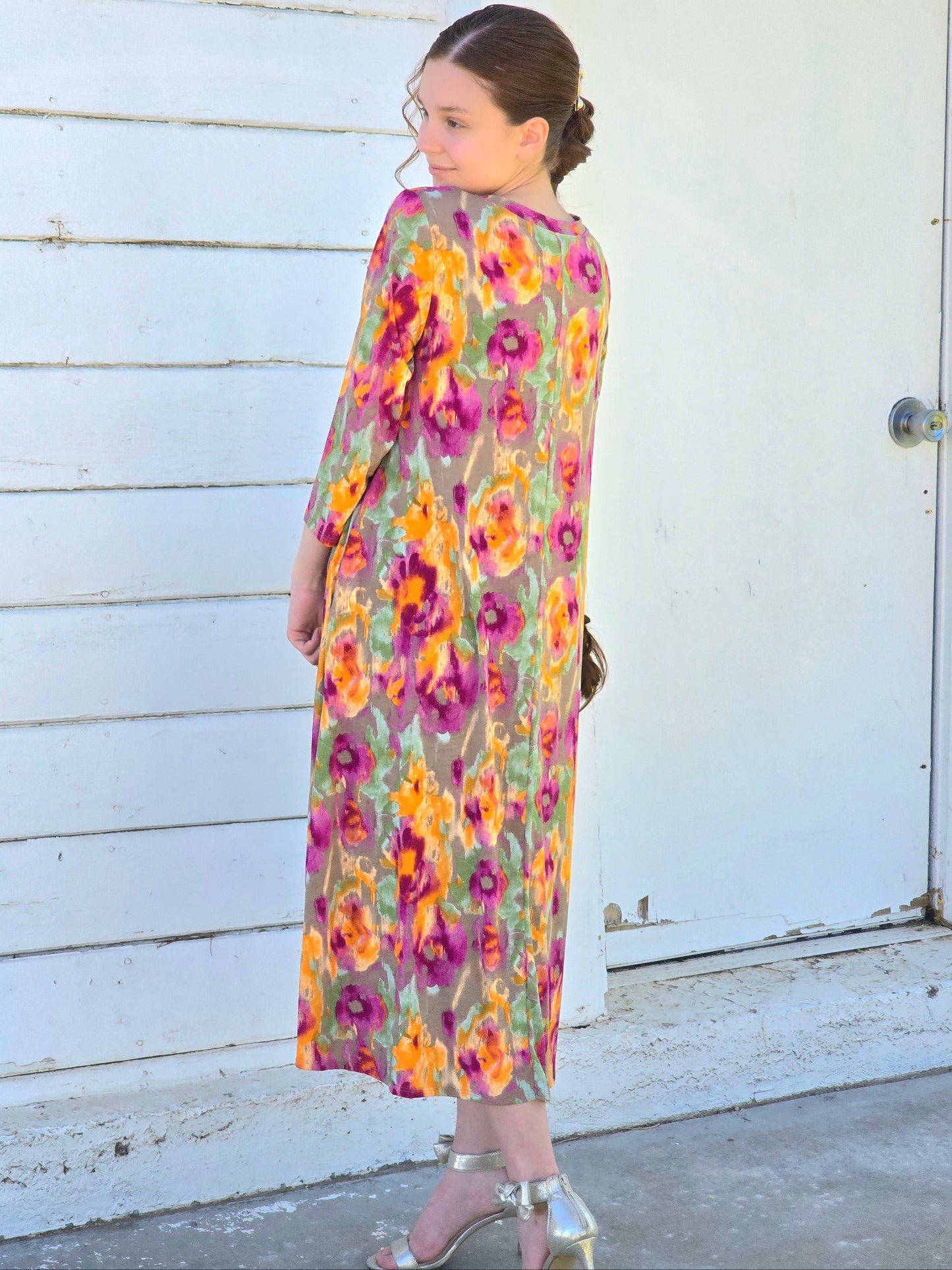 Watercolor Floral Dress