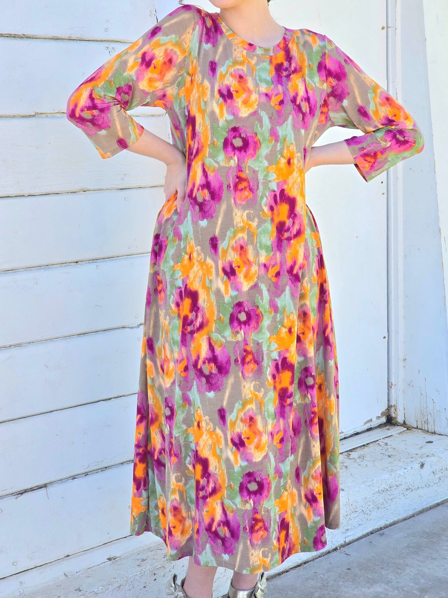 Watercolor Floral Dress