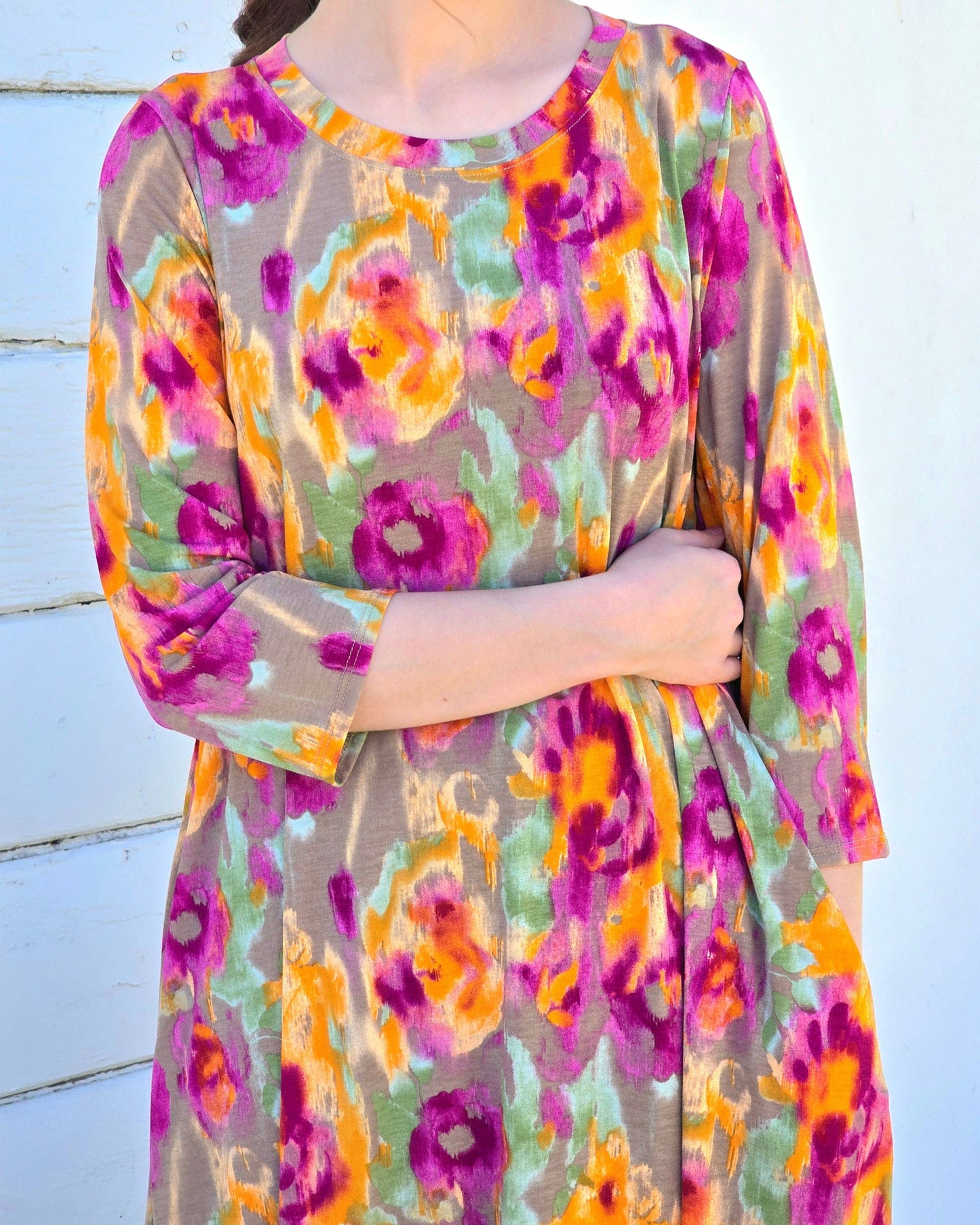 Watercolor Floral Dress