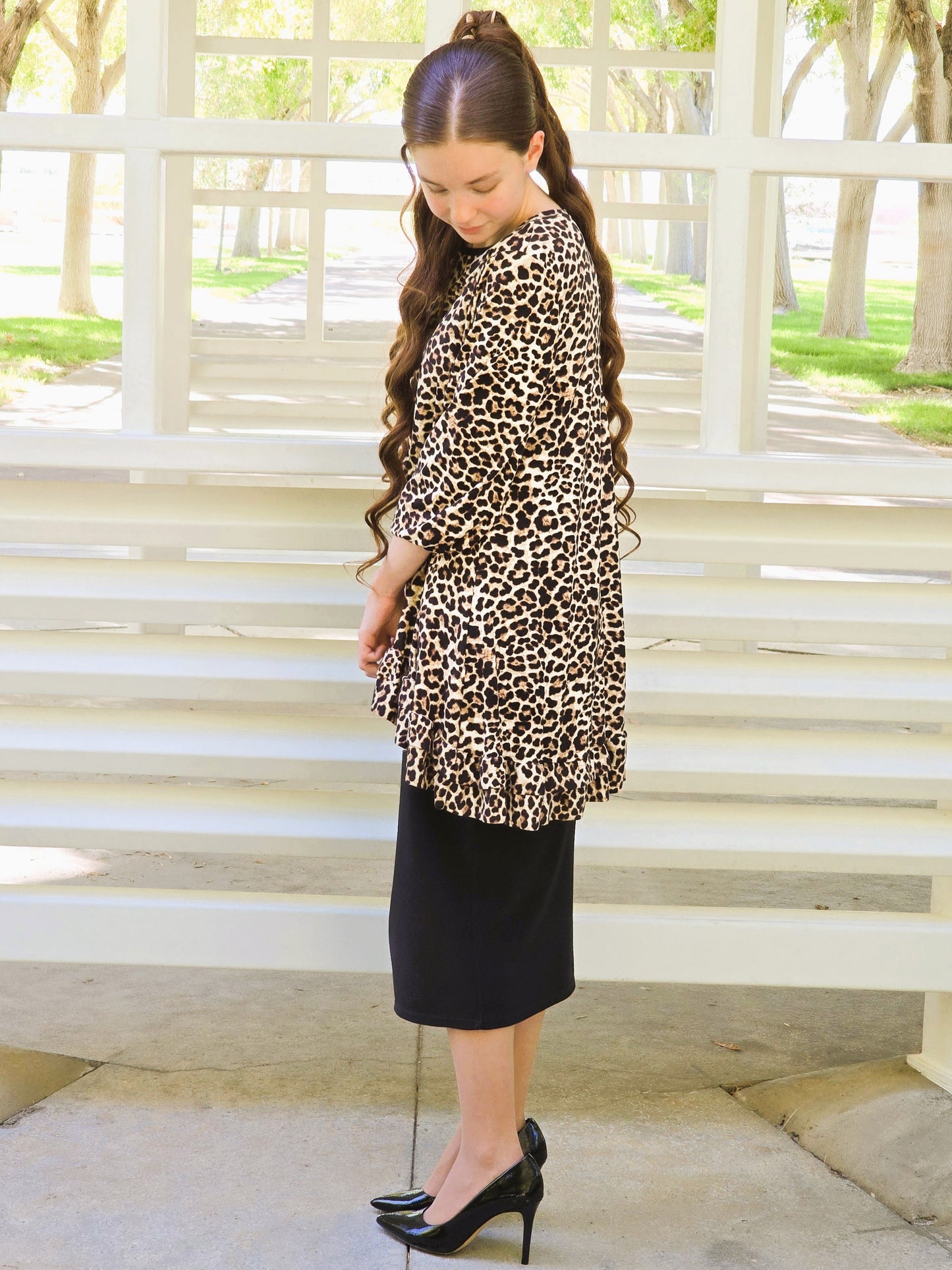 Classy Leopard Hi-Low Top