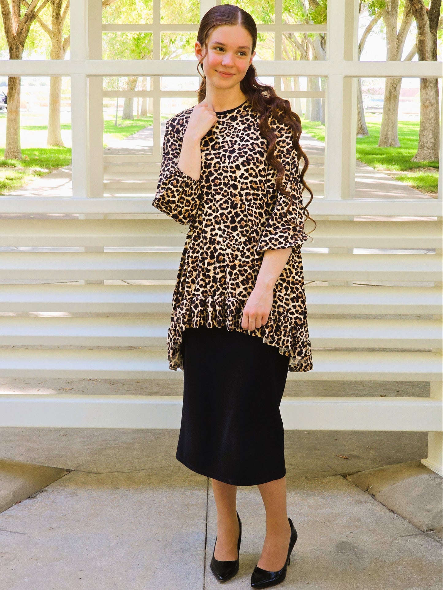 Classy Leopard Hi-Low Top