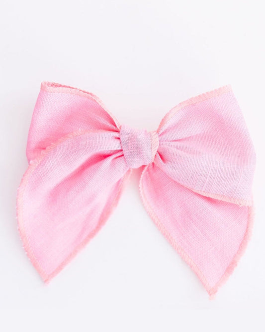 Classic Hair Bow in Bubblegum Pink