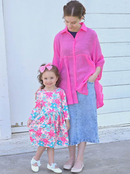 Darling Pink Hi-Low Tunic