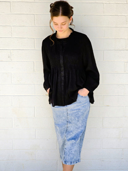Smocked Babydoll Top