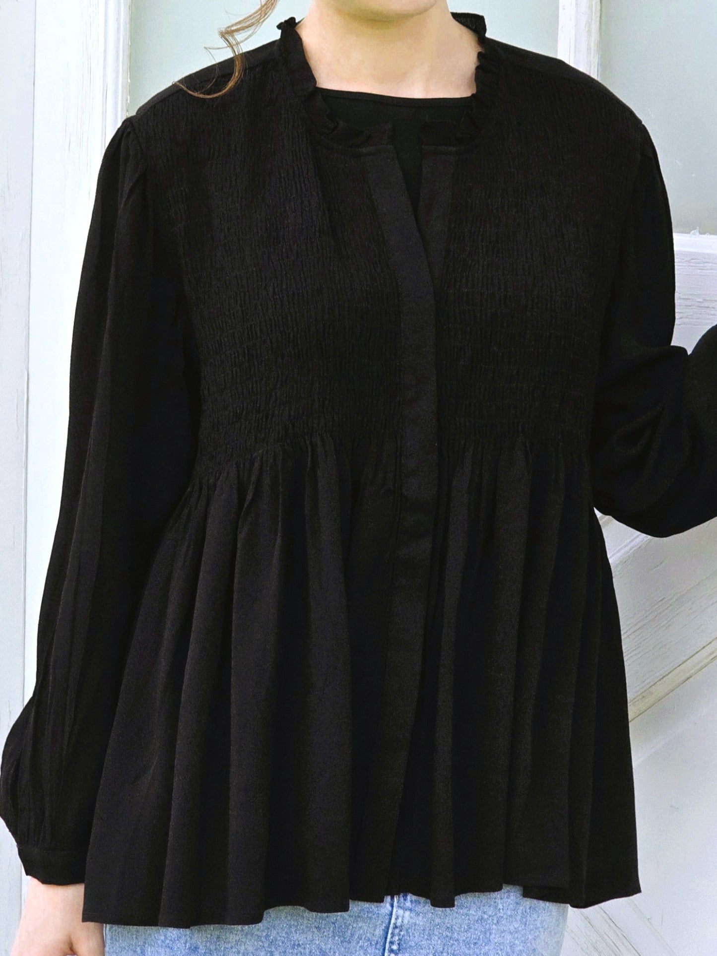 Smocked Babydoll Top