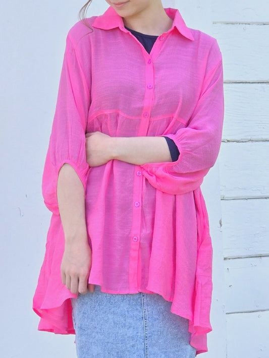 Darling Pink Hi-Low Tunic
