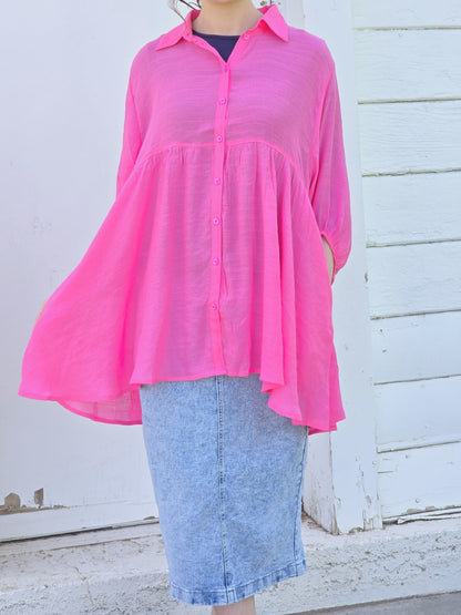 Darling Pink Hi-Low Tunic