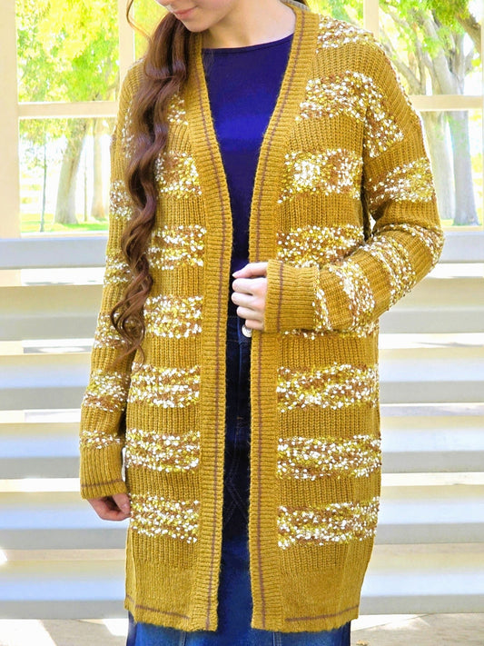 Golden Mustard Cardigan Sweater