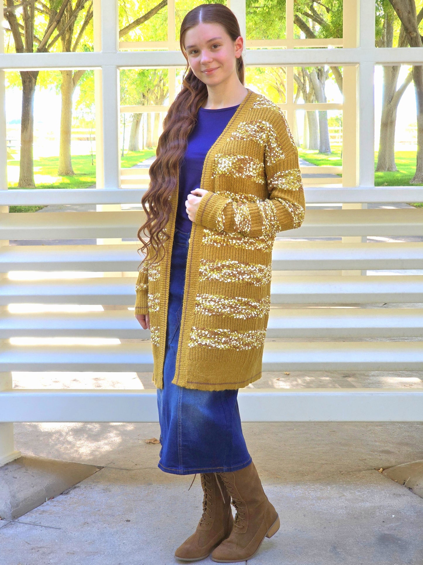 Golden Mustard Cardigan Sweater