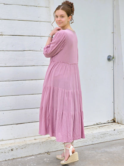 Vintage Elegance Midi Dress