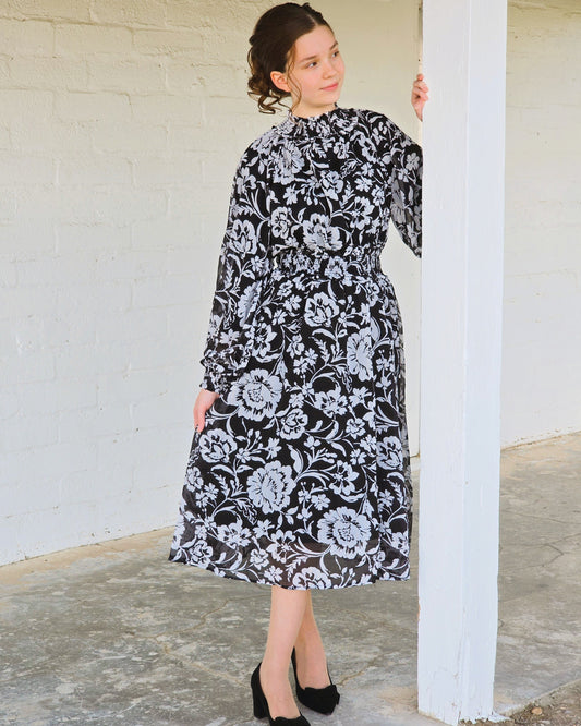 Classy Floral Midi Dress