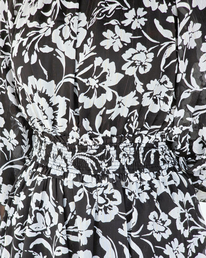 Classy Floral Midi Dress