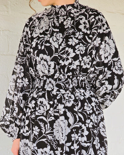 Classy Floral Midi Dress